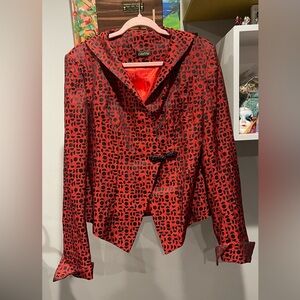 LanVie Red‎ Silk Blend Blazer